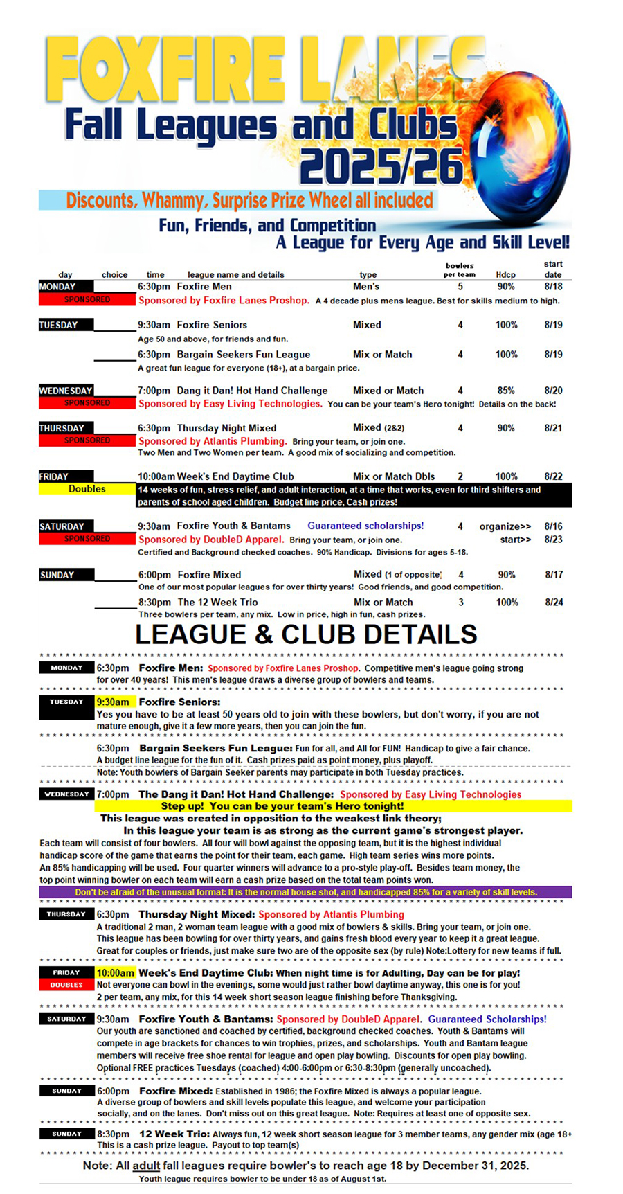 league